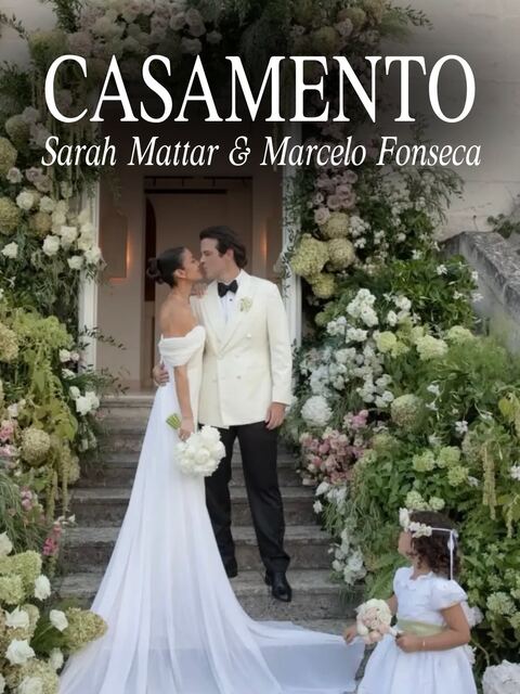 Cobertura do casamento de Sarah Mattar e Marcelo Fonseca.